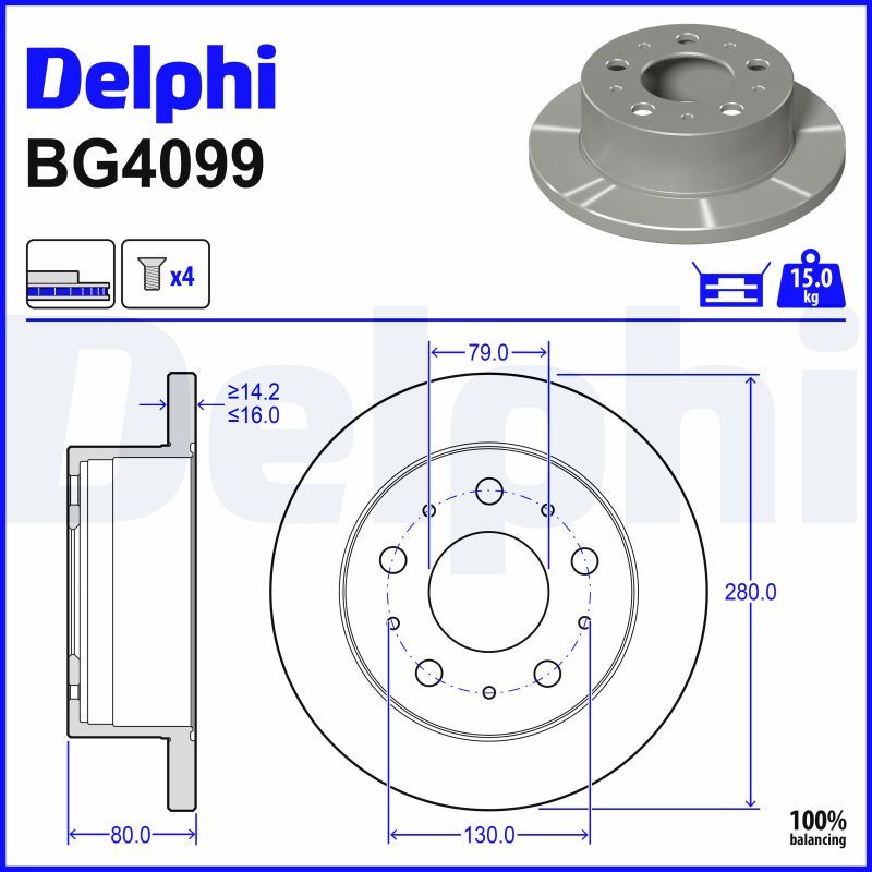 Disc frana BG4099 DELPHI