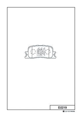 Комплект гальмівних накладок, дискове гальмо, Kashiyama D2219