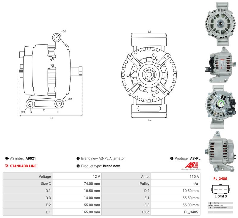 Generaator, AS-PL A9021