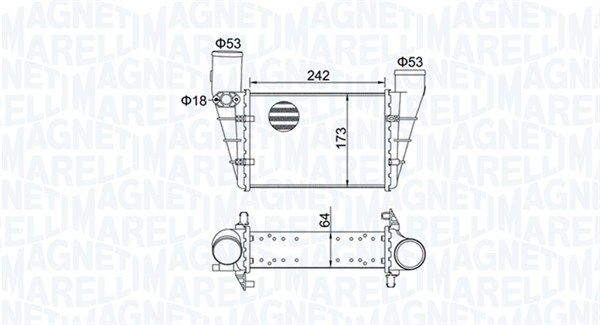 Охолоджувач наддувального повітря, Magneti Marelli 351319204070