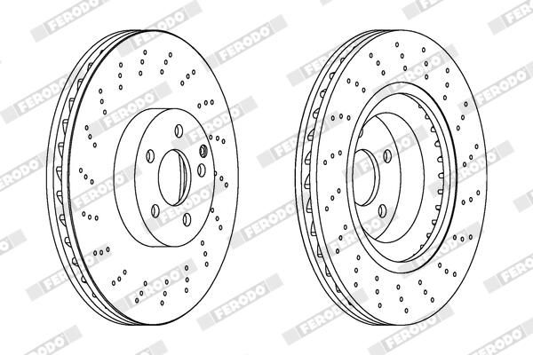 FERODO Disque de frein DDF1639C-1