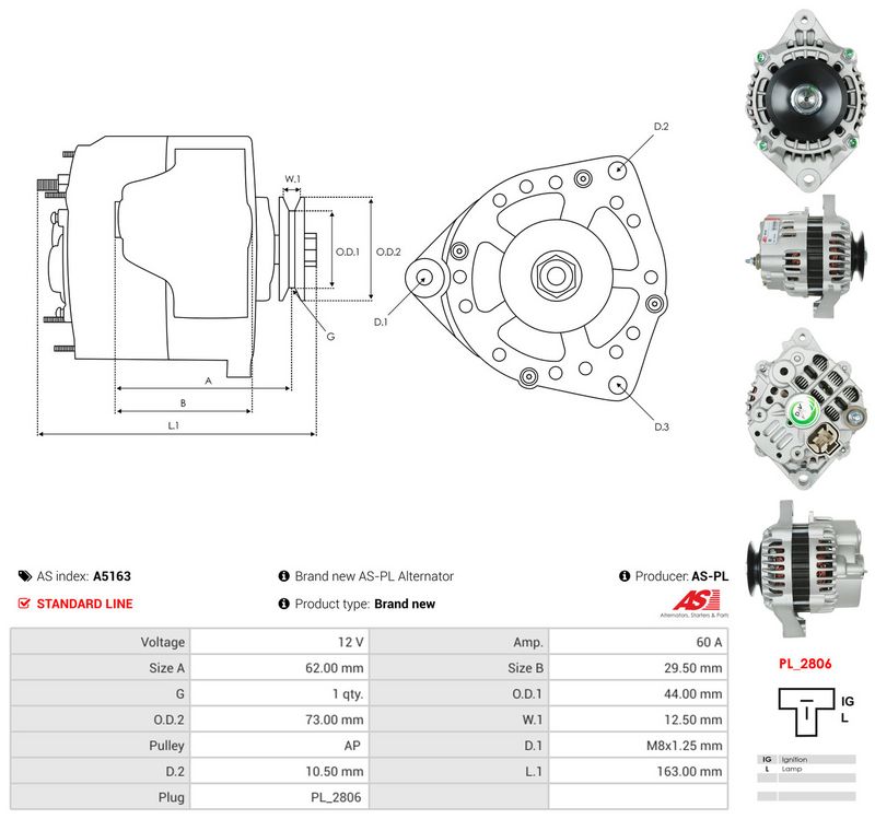 Generaator, AS-PL A5163
