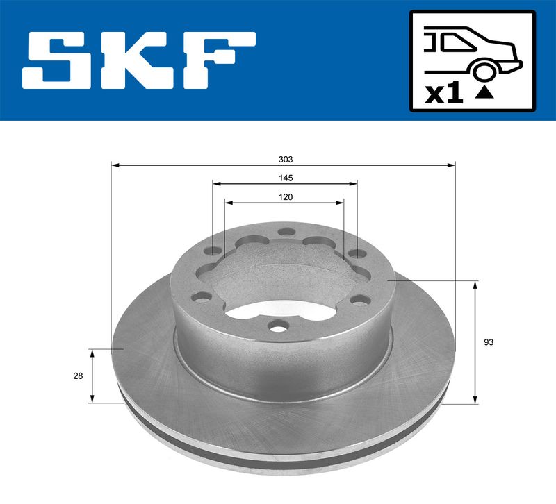 SKF VKBD 90182 V1 Brake Disc