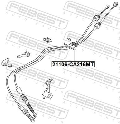 FEBEST 21106-CA216MT Cable Pull, manual transmission