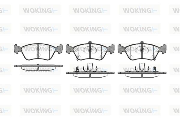 Комплект гальмівних накладок, дискове гальмо, Woking P7763.02