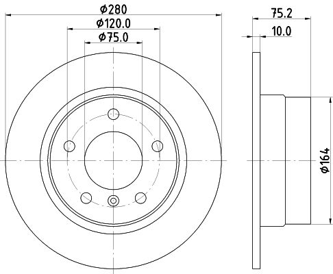 HELLA 8DD 355 112-641 Brake Disc