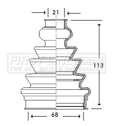 First Line FCB2789 Bellow, drive shaft