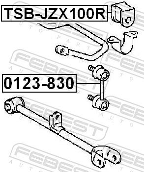 FEBEST TSB-JZX100R Mounting, stabiliser bar