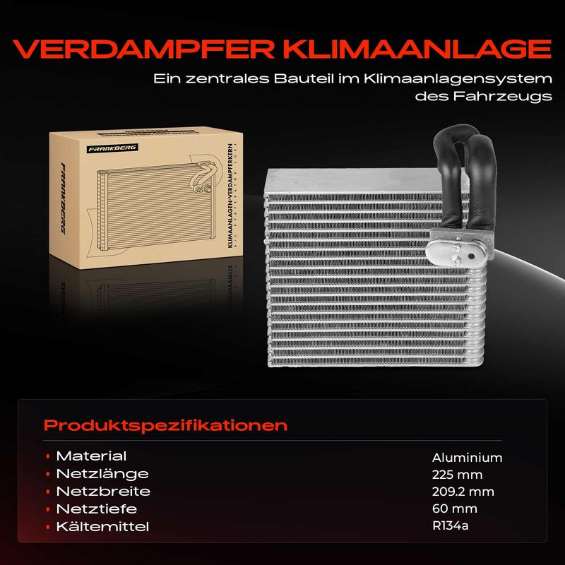 Frankberg 5481FB0001529 Evaporator, air conditioning
