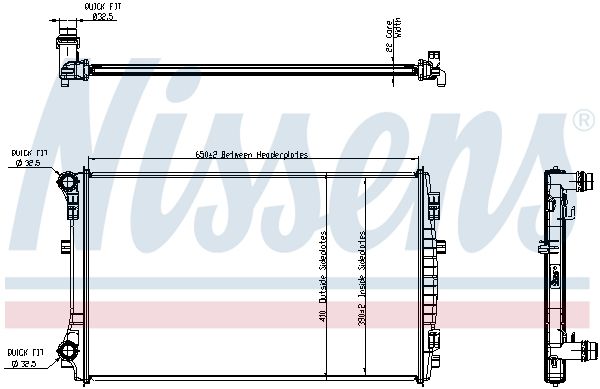 NISSENS Radiateur refroidissement du moteur 65303