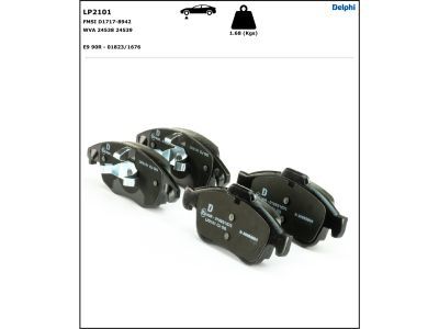DELPHI LP2101 Brake Pad Set, disc brake