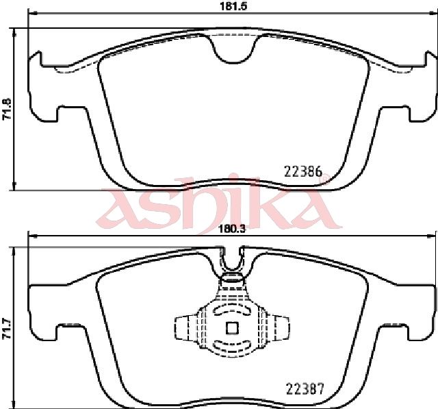 ASHIKA 50-00-0335 Brake Pad Set, disc brake