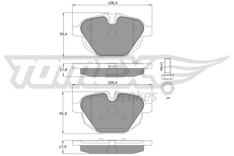 TOMEX Brakes TX 17-34 Brake Pad Set, disc brake