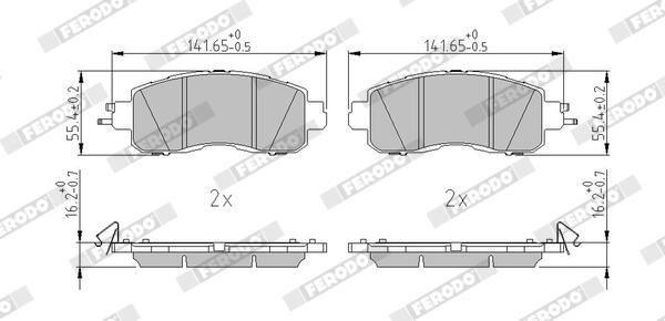 FERODO FDB5246 Brake Pad Set, disc brake