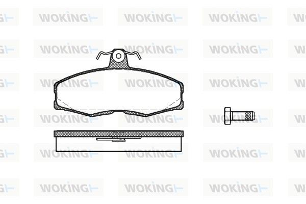 Комплект гальмівних накладок, дискове гальмо, Woking P054300