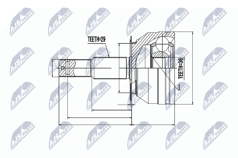 NTY NPZ-NS-066 - Joint Kit, drive shaft