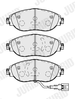 JURID Volkswagen комплект передніх гальмівних колодок Golf VII, Passat 10-, SKODA Octavia 12-