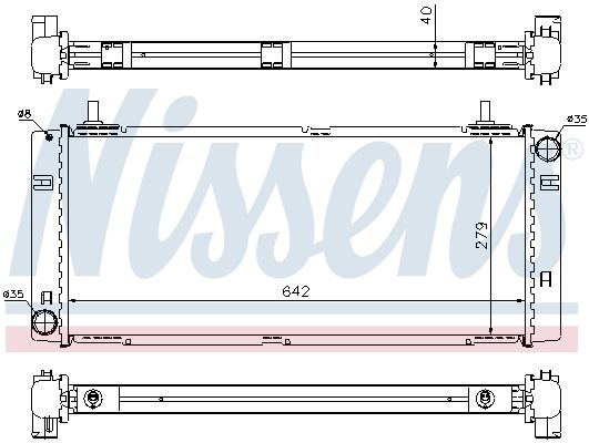 NISSENS 62358 Radiator, engine cooling