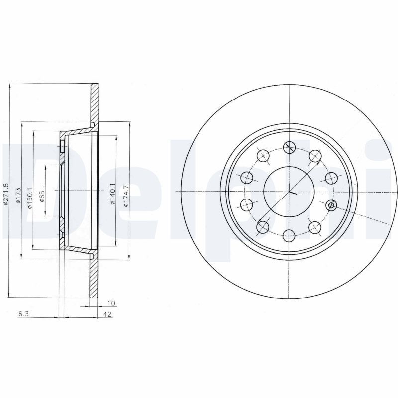 Delphi Brake Disc BG4324C