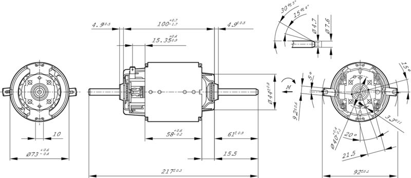 BOSCH 0 130 101 616 Interior Blower