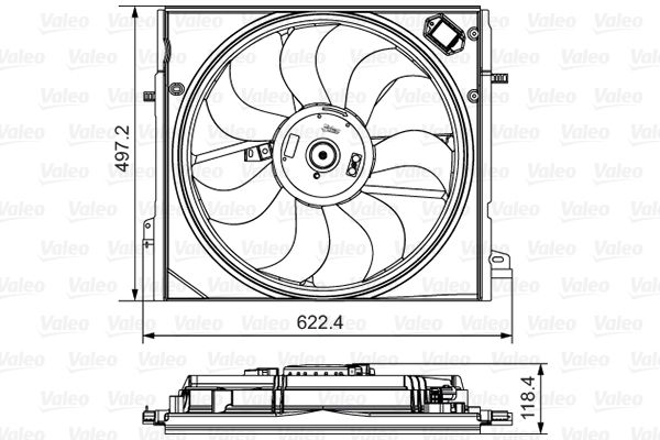 VALEO ventilátor, motorhűtés 698582