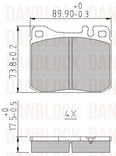 DANBLOCK Remblokkenset, schijfrem
