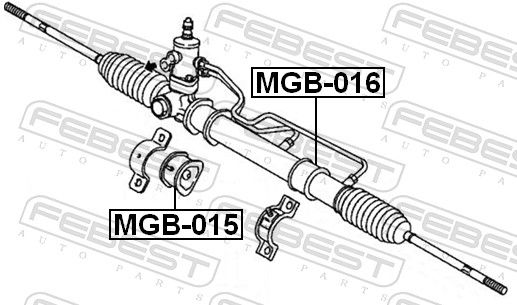 Опора, рульовий механізм, Febest MGB-015