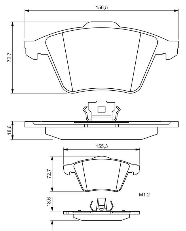 Set placute frana,frana disc 0 986 494 492 BOSCH