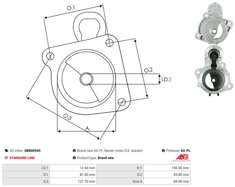 AS-PL SBR0094S Starter Lid, carburettor