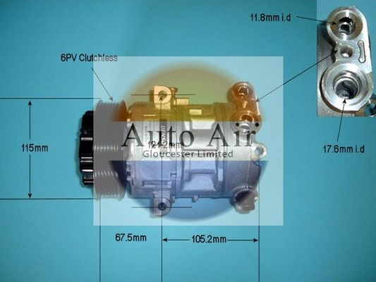 Auto Air Gloucester 14-1447 Compressor, air conditioning