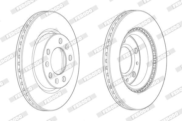 FERODO Disque de frein DDF2413C