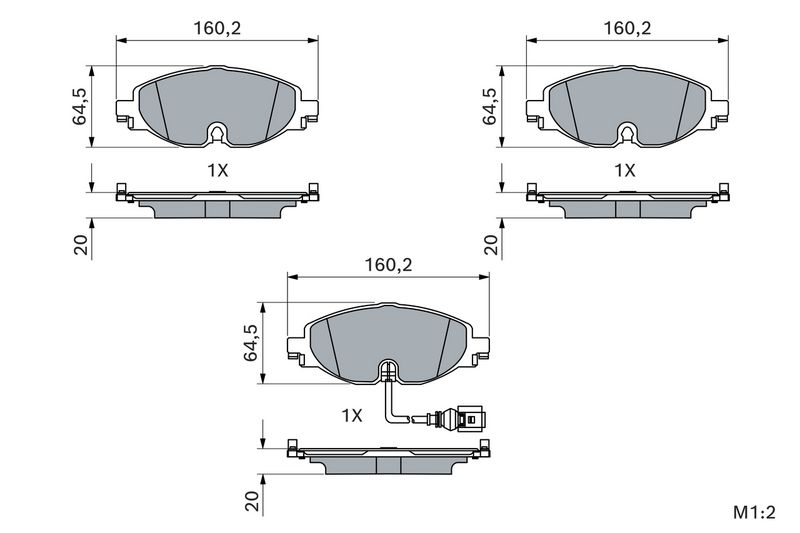 Set placute frana,frana disc 0 986 495 347 BOSCH