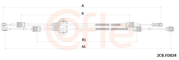 Тросовий привод, коробка передач, Cofle 2CB.FD024