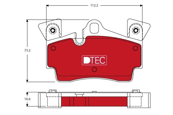 Комплект гальмівних накладок, дискове гальмо, Trw GDB1652DTE