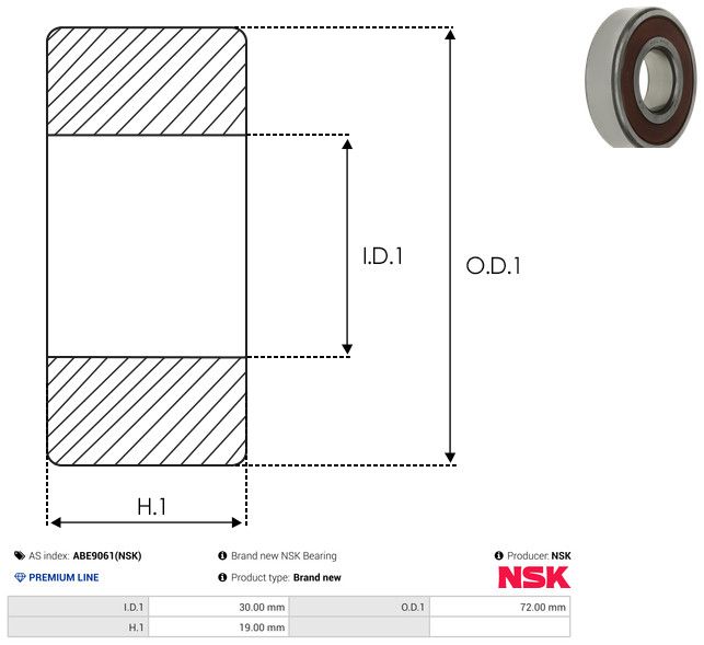AS-PL ABE9061(NSK) Bearing