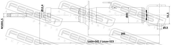 FEBEST 20110-003R Shock Absorber