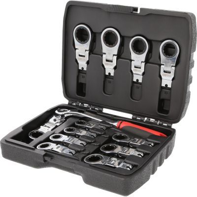 KS TOOLS Terkšlinių žiedinių veržliarakčių rinkinys
