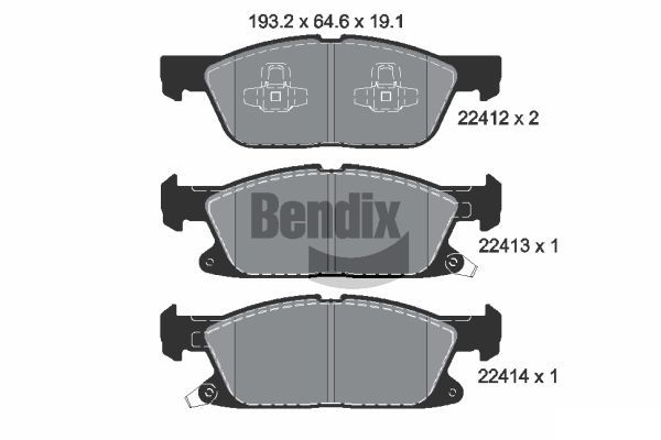 BENDIX Braking fékbetétkészlet, tárcsafék BPD1411