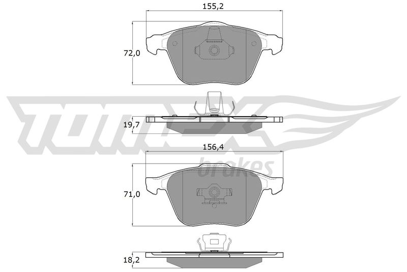 TOMEX Brakes fékbetétkészlet, tárcsafék TX 17-74