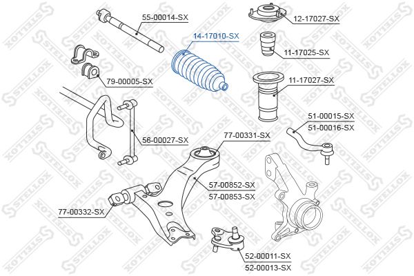 STELLOX 14-17010-SX Bellow, steering