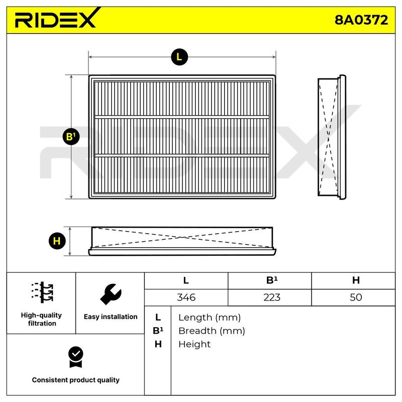 въздушен филтър RIDEX