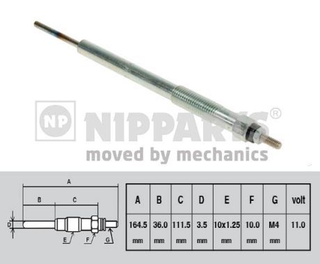 Свічка розжарювання, Nipparts N5710304