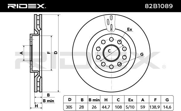 спирачен диск RIDEX