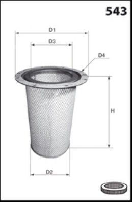MISFAT Filtre à air secondaire R034