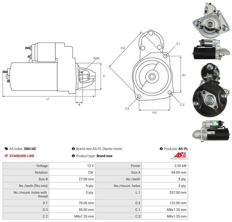 Starter, AS-PL S0614S