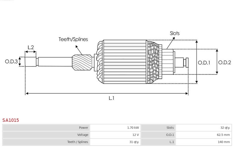 Анкер, стартер, Auto Starter SA1015