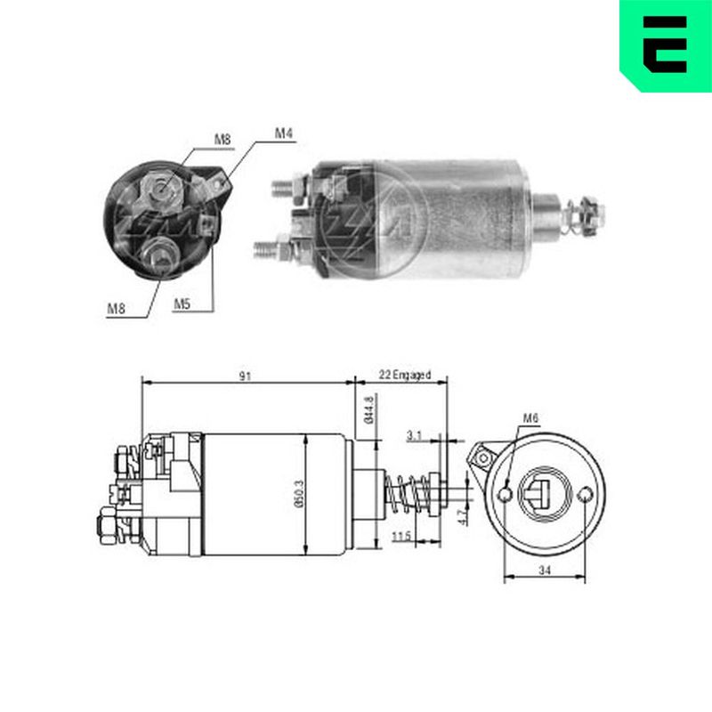 Магнітний перемикач, стартер, Era ZM525