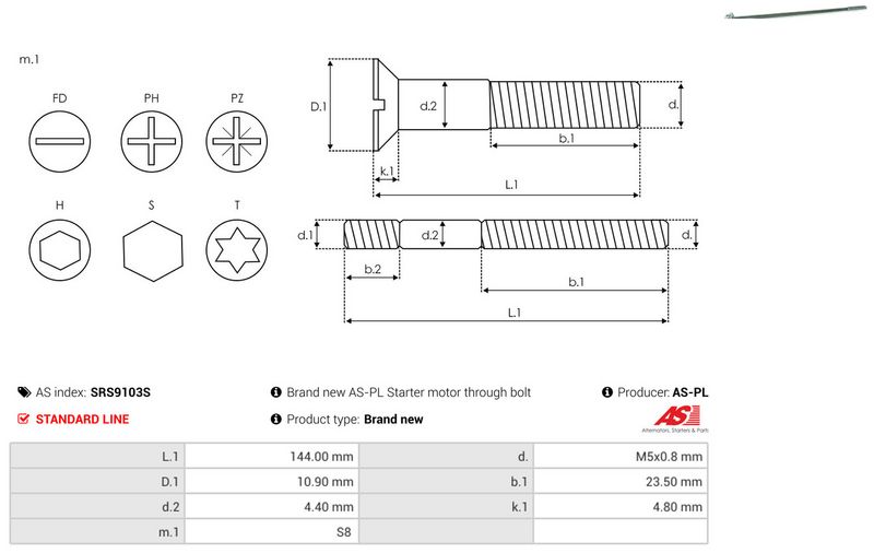 AS-PL SRS9103S Repair Set, alternator