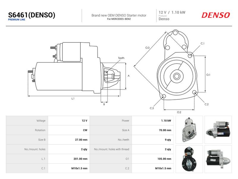 This part match OEM code: 0071510001