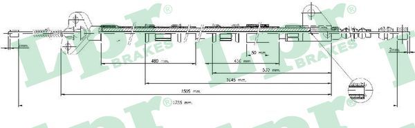 Тросовий привод, стоянкове гальмо, Lpr C0847B